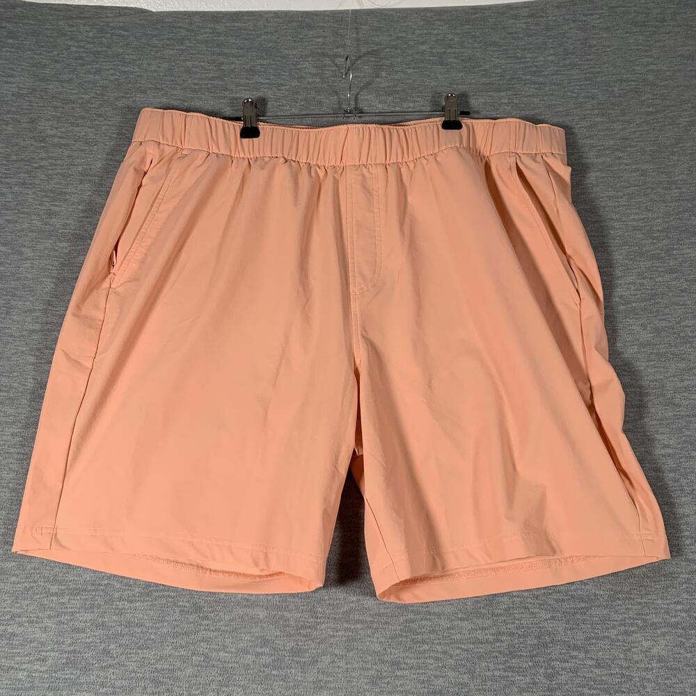 Rhoback Everyday Shorts Mens 3XL Apricot Lined Athletic Stretch Elastic Waist